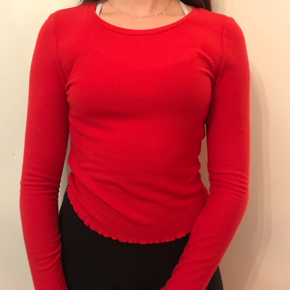 red garage long sleeve